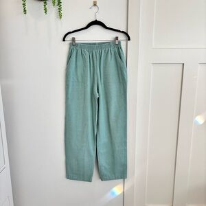 Alfred Dunner Vintage Seafoam Green Women's Corduroy Pants Made in USA Size 8